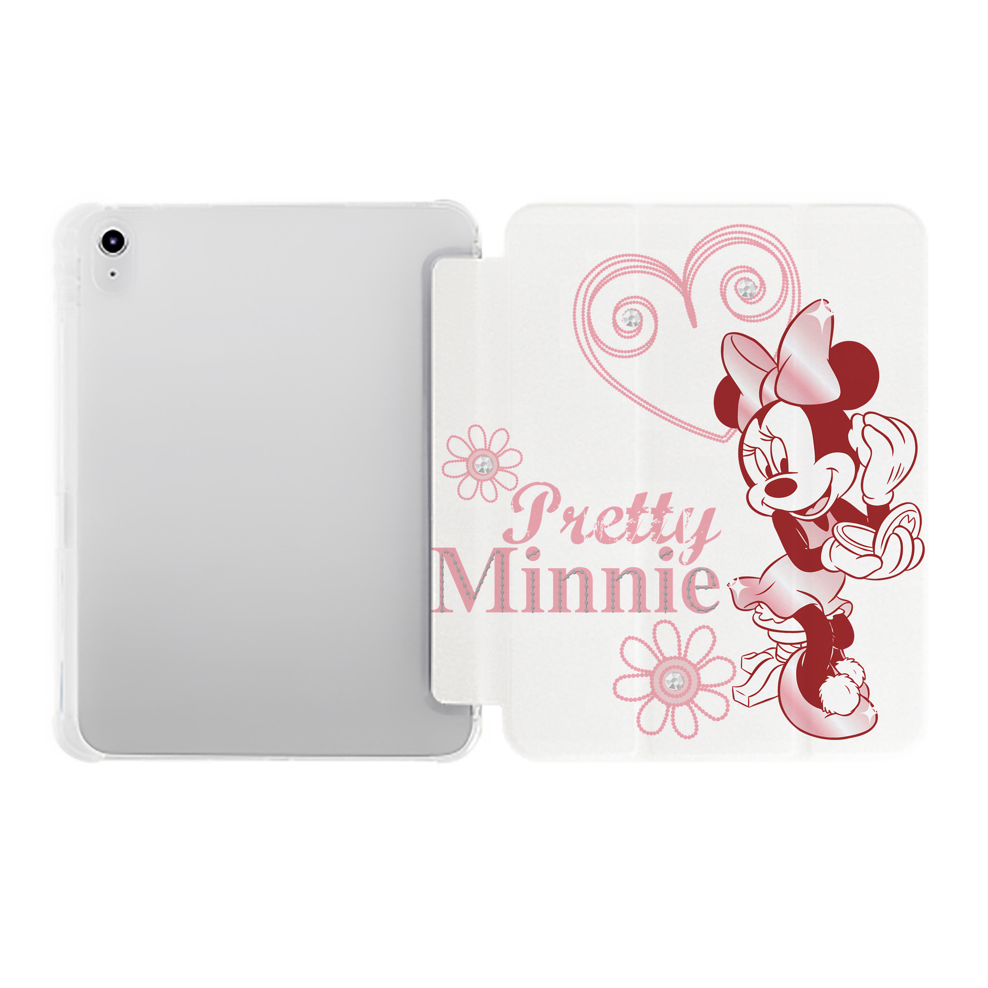（画像用） ミッキーマウス Mickey Mouse IPad ケース ペン収納付き 三つ折りスタンド PUレザー×シリコン 対応機種9.5/10.5/10.9インチ